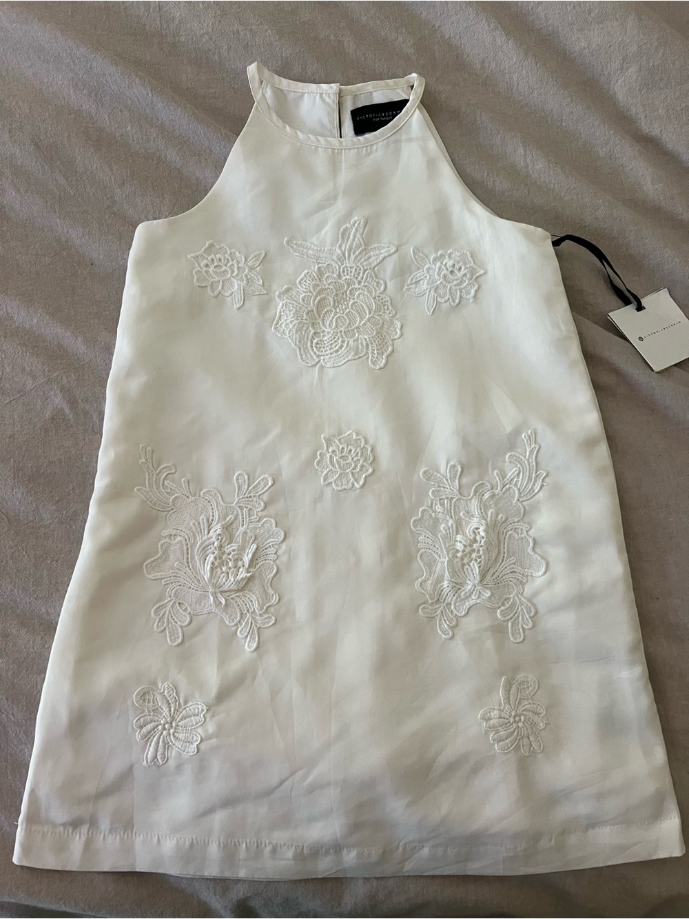 Victoria Beckham for Target White Embroidered Halter Dress - Girls